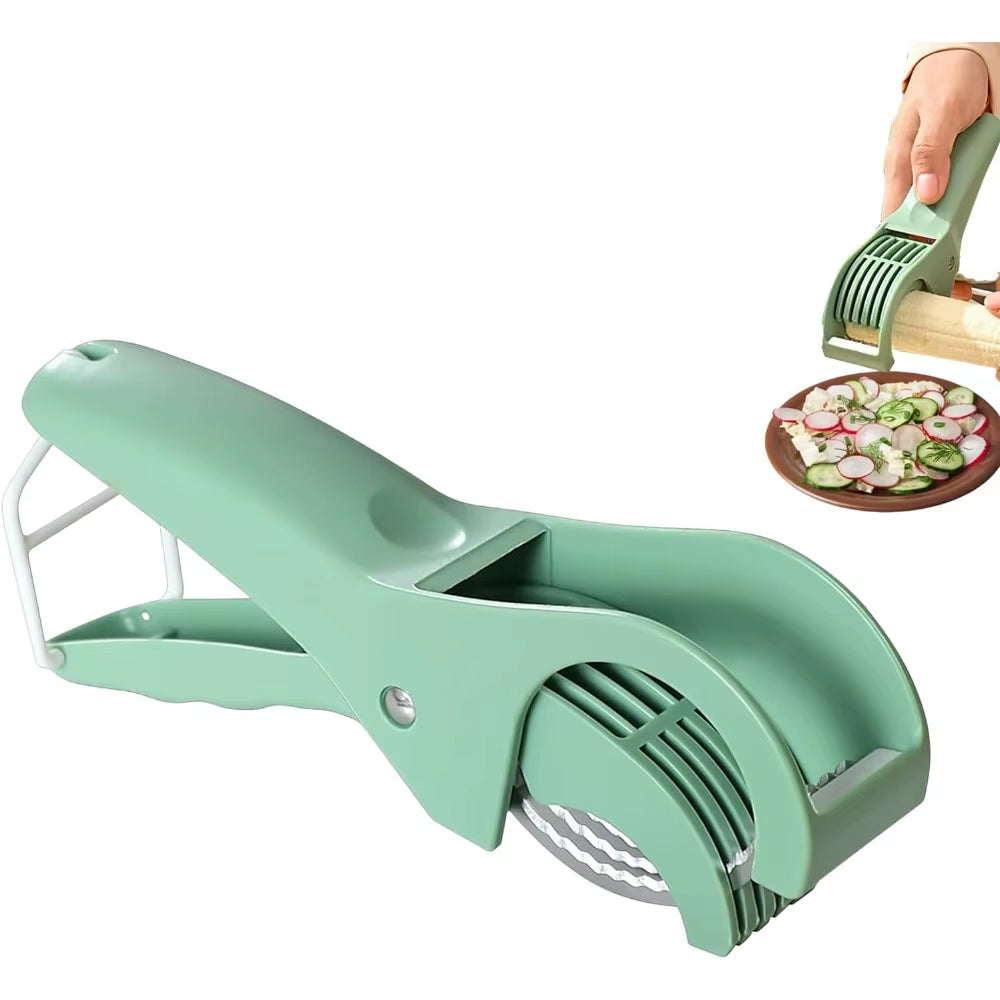 Food Manual Slicer Multifunctional Banana Slicer Vegetable Cutter Stainless Steel Slicers Cutter for Salad Sausage Kitchen Tools
