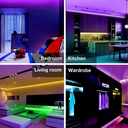 5M 10M 20M Tuya Wifi RGB RGBW RGBWW Led Strip 5050 12V Dimmable Light+Mini Controller+Power APP Voice Control Alexa Google Home