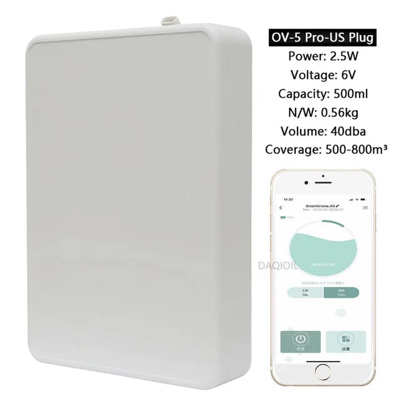 Smart Aroma Diffuser Wall Mounted Essential Oil Diffuser APP Control Fragrance Diffuser Big Coverage Scent Machine Hotel Home