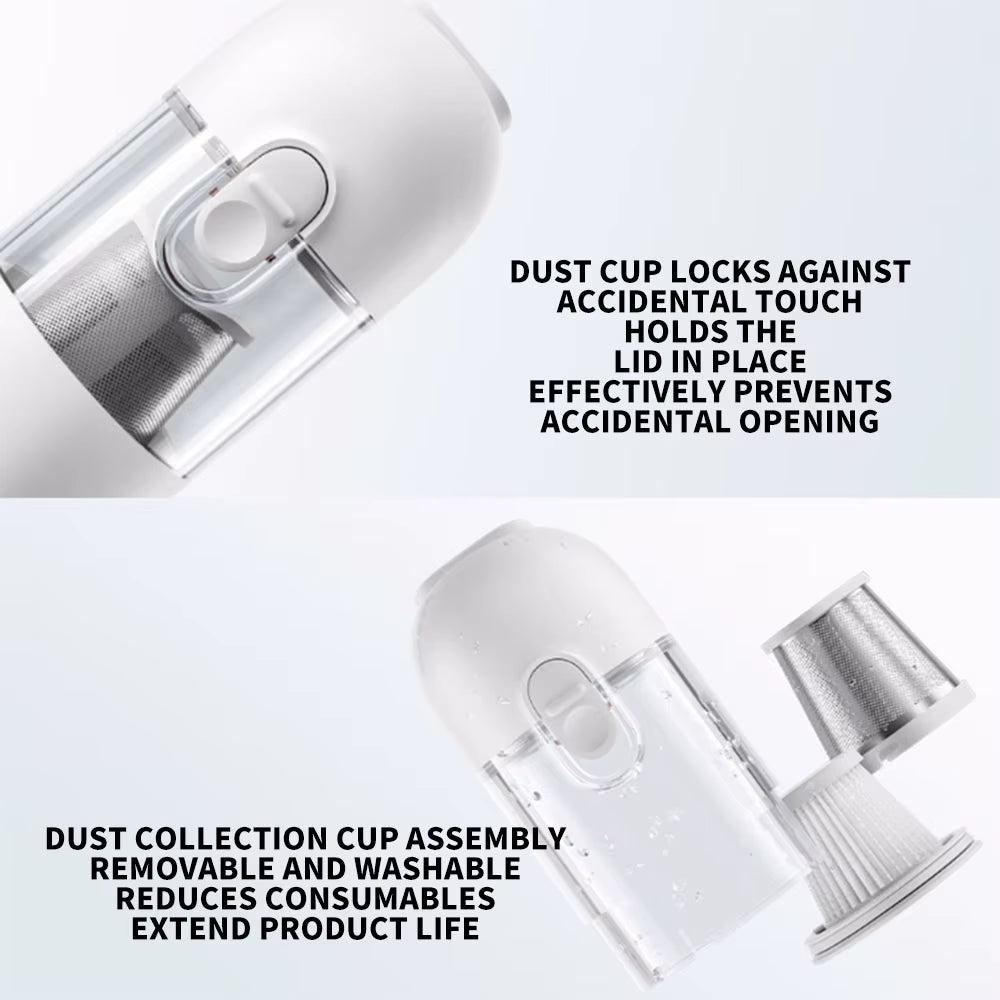 NEW  Portable Handheld Vacuum Cleaner for Home Car Mini Wireless Dust Catcher Collector 13000PA Cyclone Suction -CN