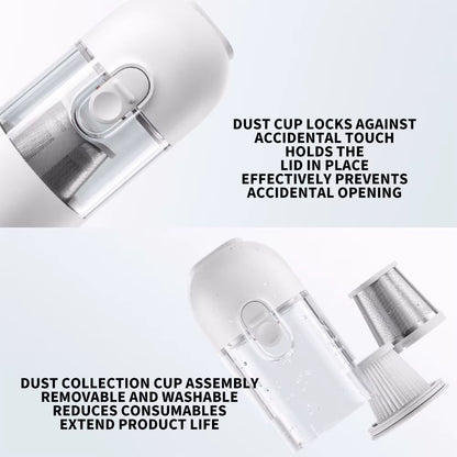 NEW  Portable Handheld Vacuum Cleaner for Home Car Mini Wireless Dust Catcher Collector 13000PA Cyclone Suction -CN