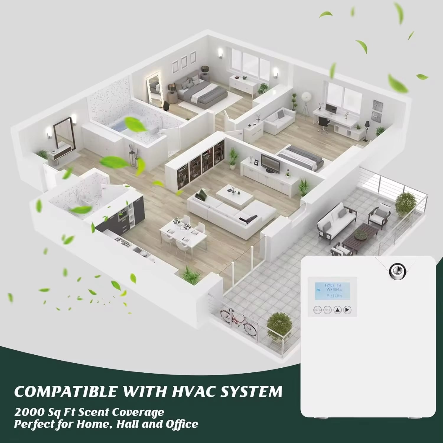 Bluetooth Smart Aroma Diffuser Hotels Air Freshener Flavoring Diffuser Coverage 300M³ Electric Smell for Home Smell Distributor