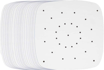 Air Fryer Parchment Paper, 200Pcs 8.5 Inch Perforated Unbleached Square Air Fryer Liners,Steaming Parchment Liner, Parchment Paper for Air Fryer, No Burn, Easy Cleanup…