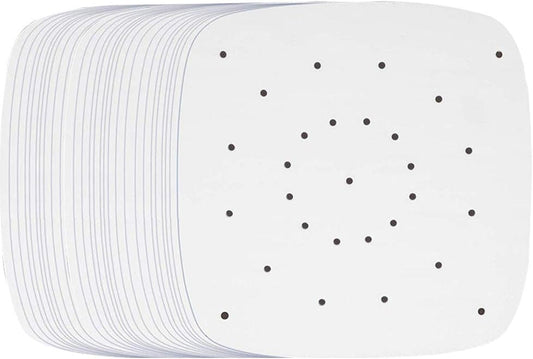 Air Fryer Parchment Paper, 200Pcs 8.5 Inch Perforated Unbleached Square Air Fryer Liners,Steaming Parchment Liner, Parchment Paper for Air Fryer, No Burn, Easy Cleanup…