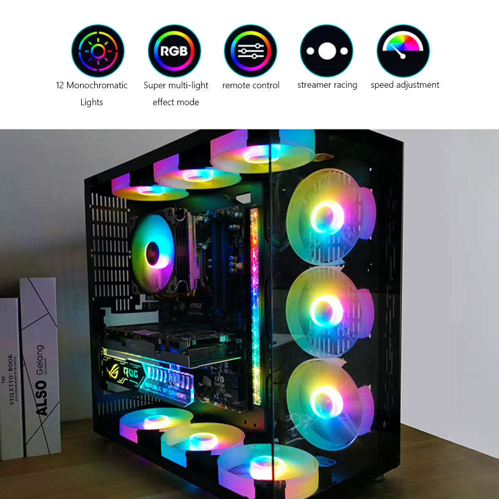 COOLMOON 30Cm Aluminum Alloy RGB PC Case LED Strip Magnetic Computer Light Bar 5V/3PIN Small 4Pin ARGB Motherboard Light-Strip