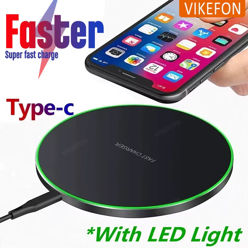 Wireless Charger Mobile Phone Chargers Pad Stand for Iphone 16 15 14 13 12 11 Pro Max Samsung Xiaomi Fast Charging Dock Station