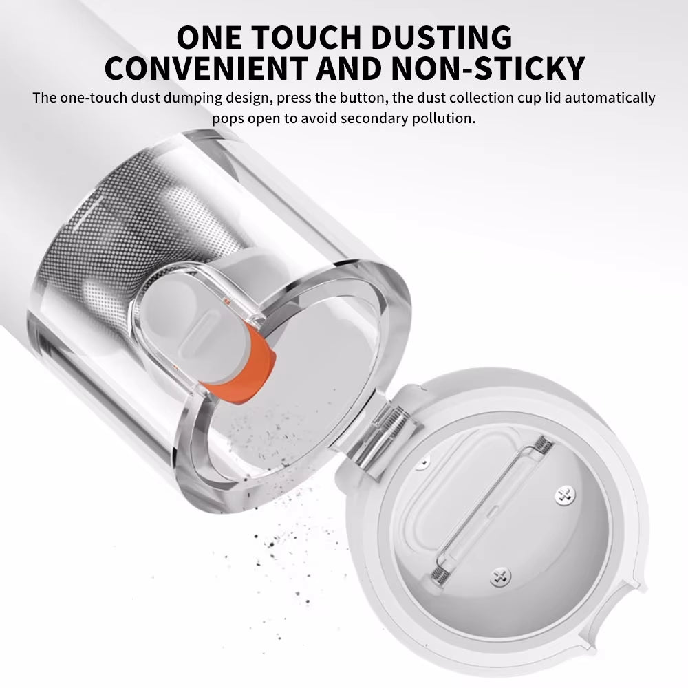 NEW  Portable Handheld Vacuum Cleaner for Home Car Mini Wireless Dust Catcher Collector 13000PA Cyclone Suction -CN